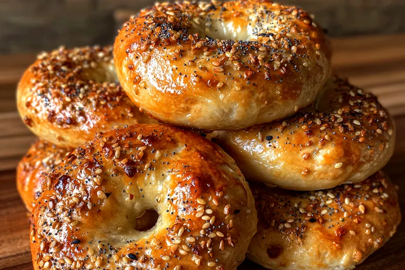 Fresh ingredients for Homemade Seeded Bagels Delight