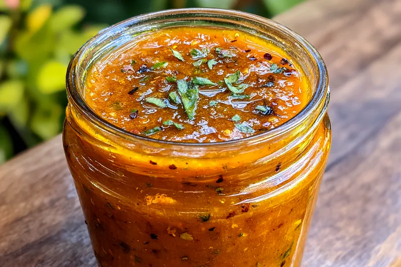 Fresh ingredients for Homemade Spicy Herb Sauce