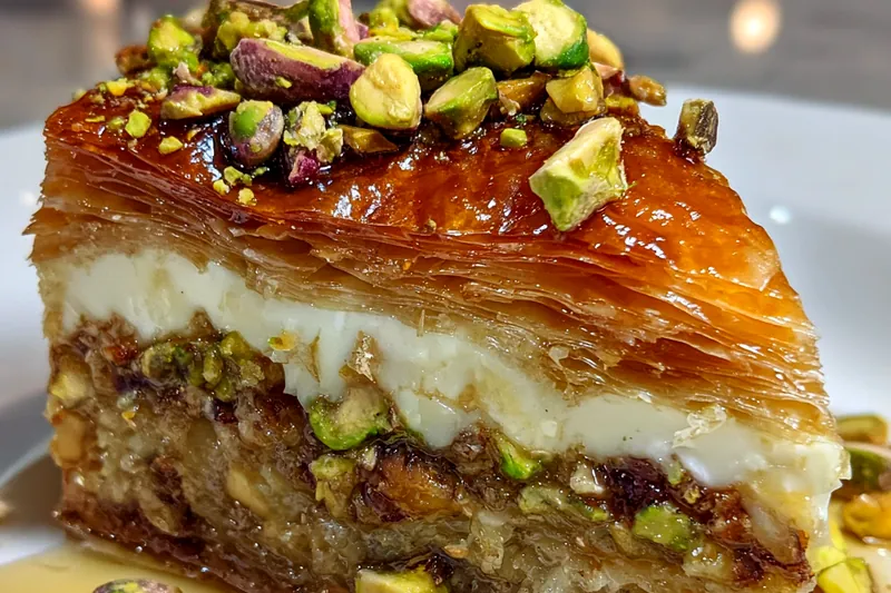 Fresh ingredients for Honey Pistachio Delight Dessert