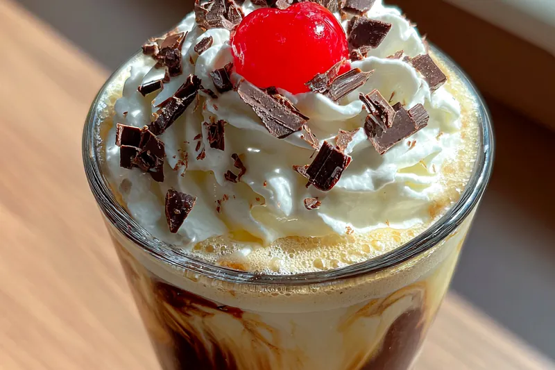 Fresh ingredients for Iced Chocolate Coffee Delight