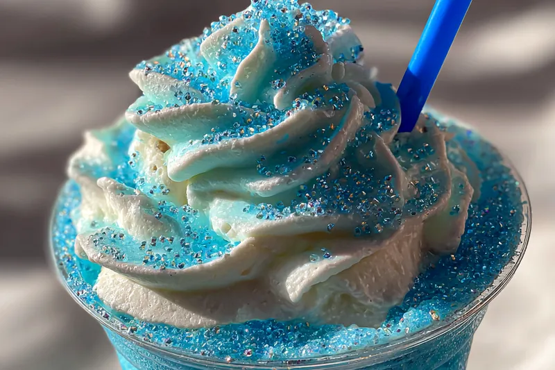 Cooking process for Icy Blue Frost Frappe