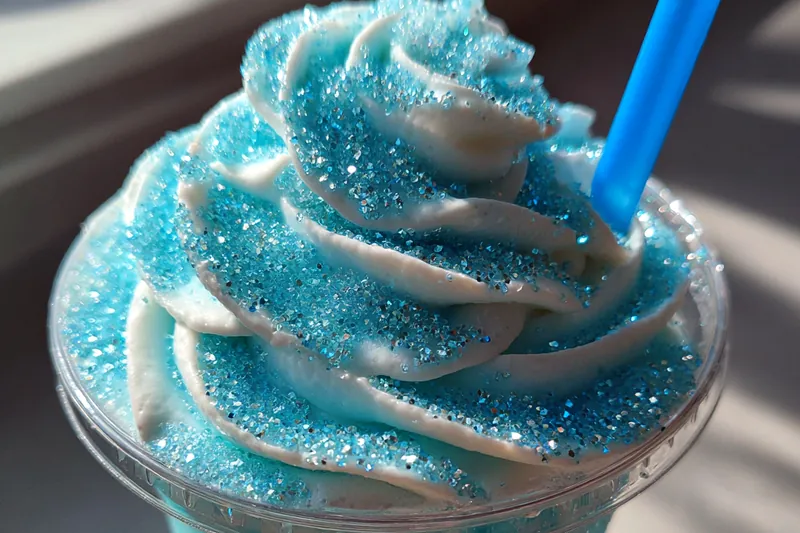 Fresh ingredients for Icy Blue Frost Frappe