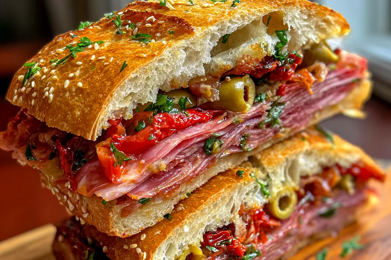 Cooking process for Italian Meat Sub Sandwich