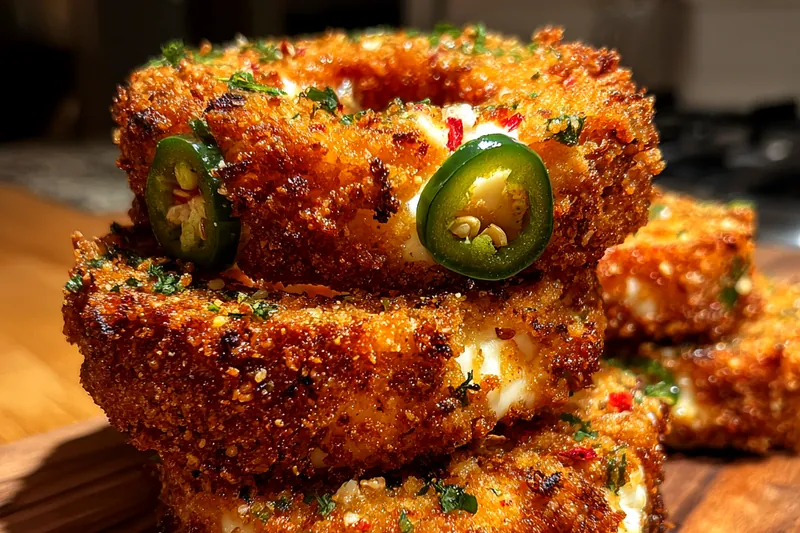 Cooking process for Jalapeño Stuffed Rings