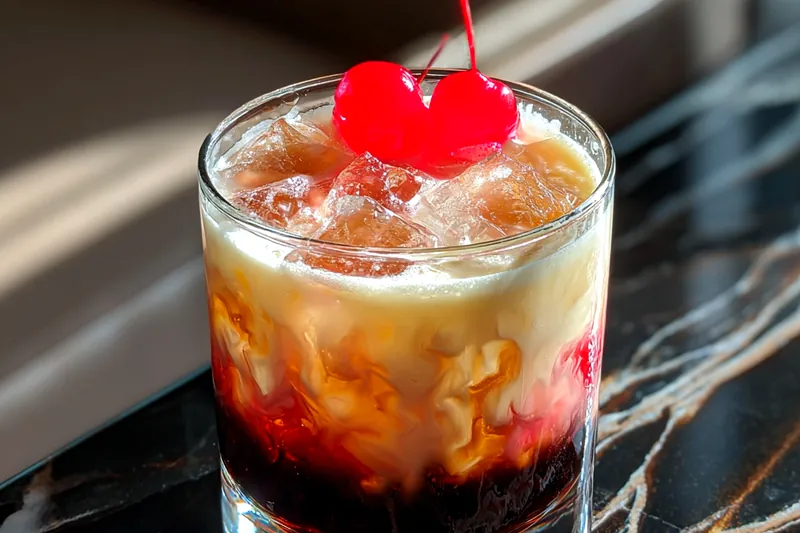 A beautifully arranged collection of ingredients for Elegant Kahlua Cocktail Bliss.