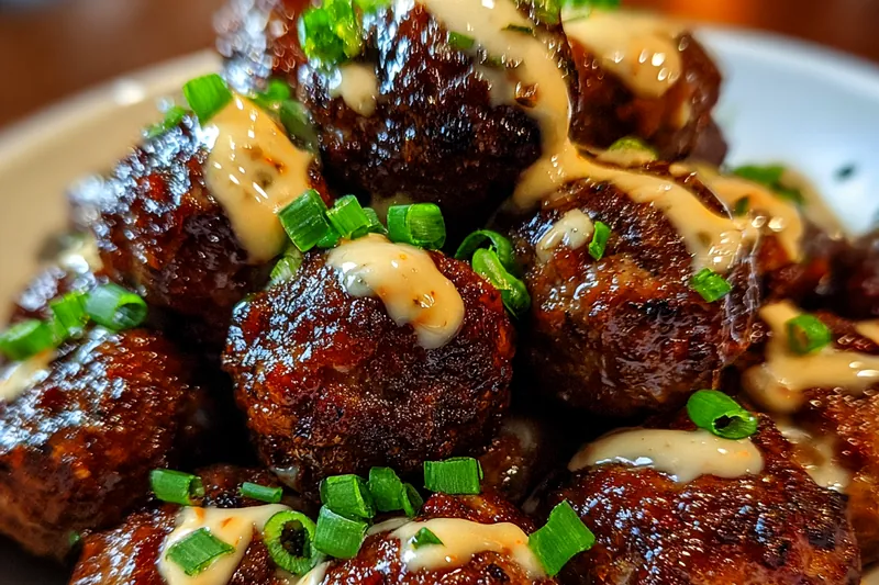 Fresh ingredients for Korean BBQ Glazed Meatballs