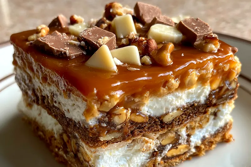 Fresh ingredients for Layered Caramel Nut Delight