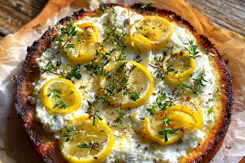 Fresh ingredients for Lemon Herb Ricotta Pizza