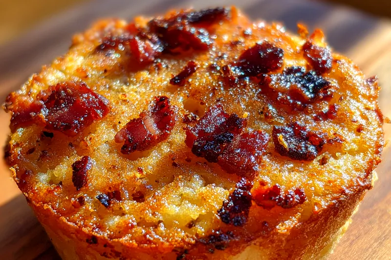 A collection of fresh ingredients for Savory Maple Bacon Muffins displayed on a kitchen countertop.