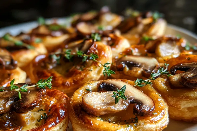 Cooking process for Mini Mushroom Pastries