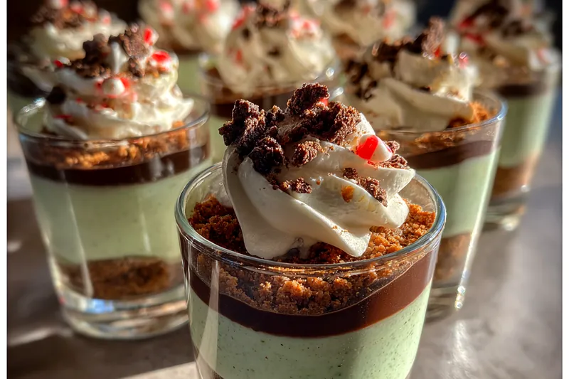 Fresh ingredients for Mint Chocolate Parfaits