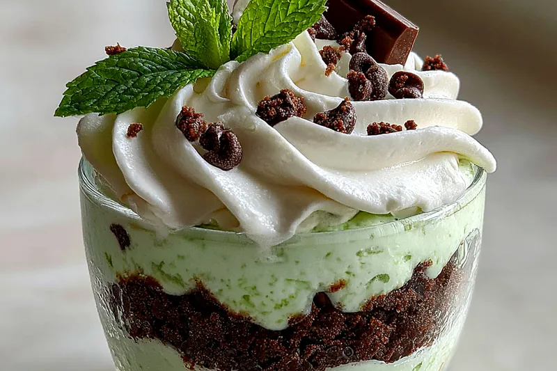 Fresh ingredients for Minty Chocolate Chip Delight