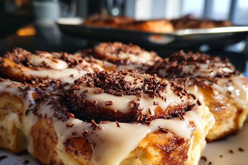 Cooking process for Oreo Cinnamon Rolls