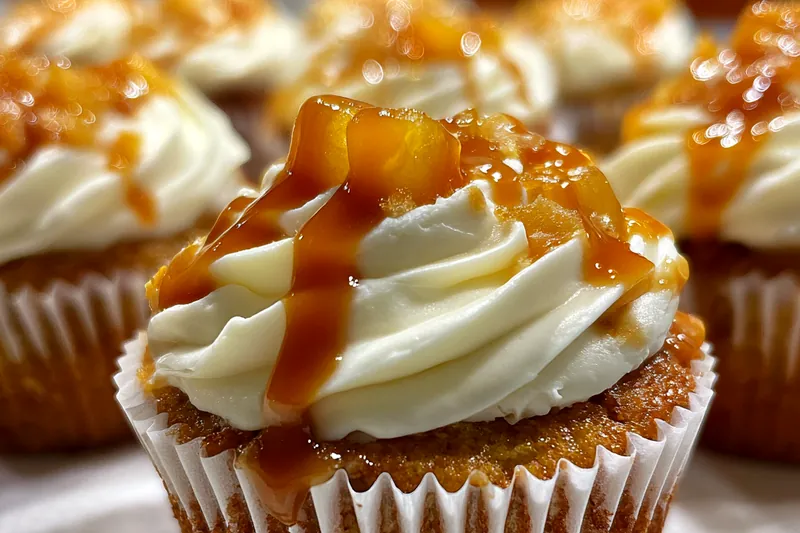 Fresh ingredients for Peach Honey Cream Cupcakes