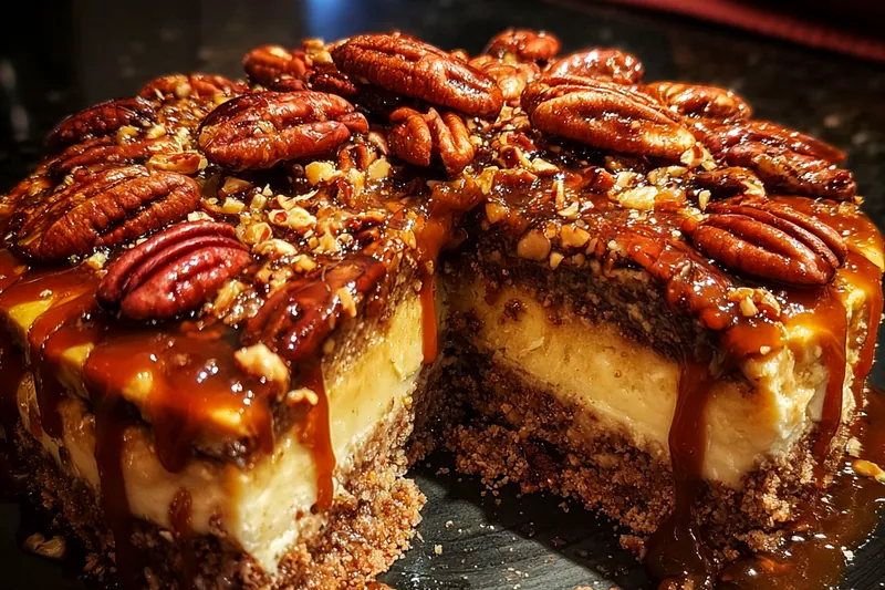 Fresh ingredients for Pecan Caramel Cheesecake