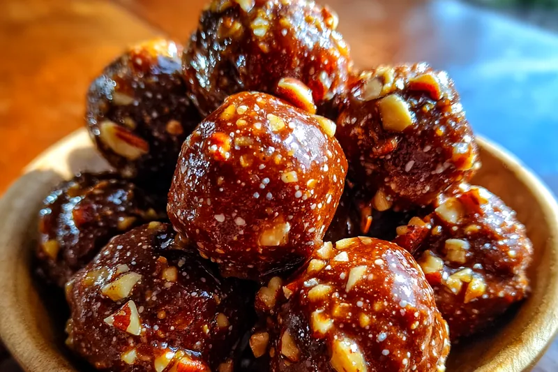 Cooking process for Pecan Chocolate Truffles