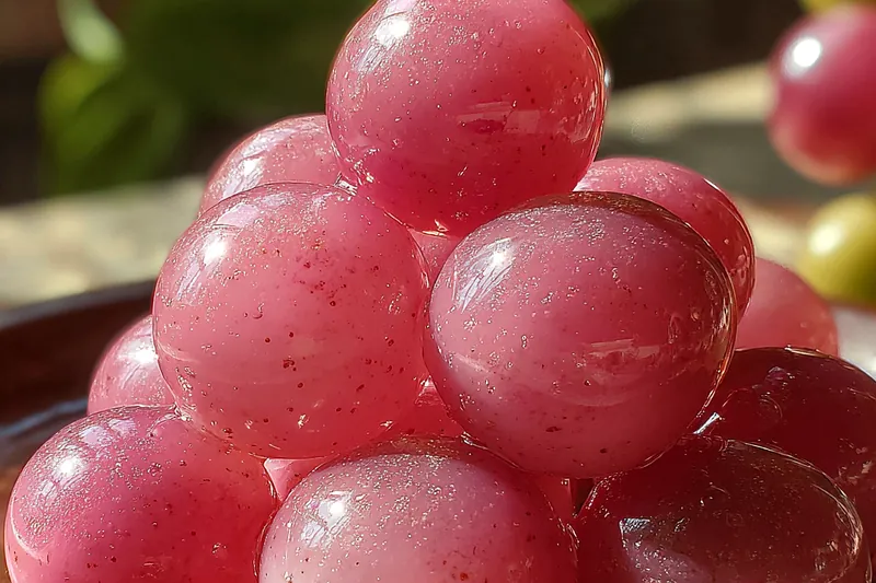 Fresh ingredients for Pink Cotton Candy Grapes Delight