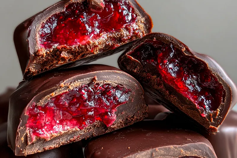 Cooking process for Raspberry Chocolate Delights