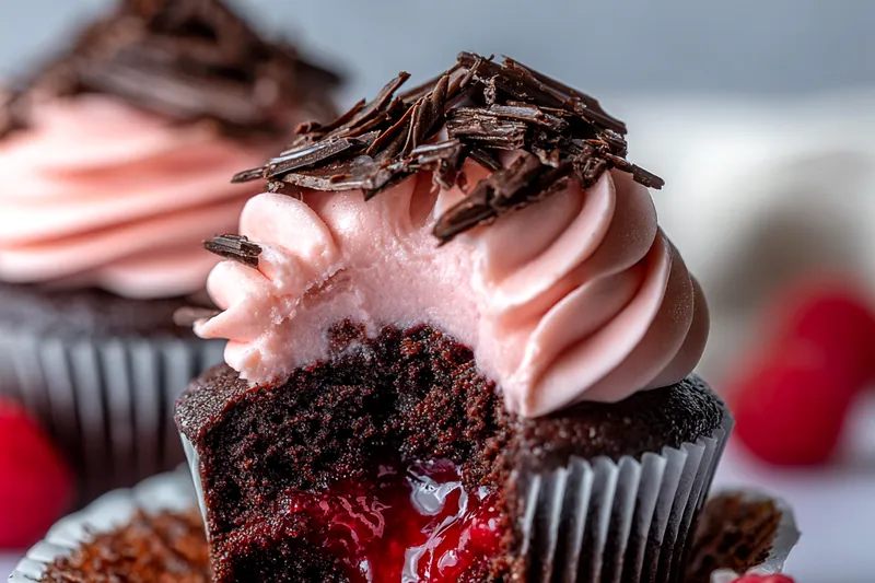 Cooking process for Raspberry Chocolate Lava Cupcakes