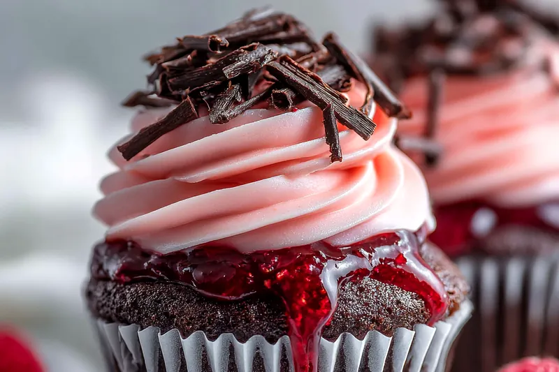 Fresh ingredients for Raspberry Chocolate Lava Cupcakes