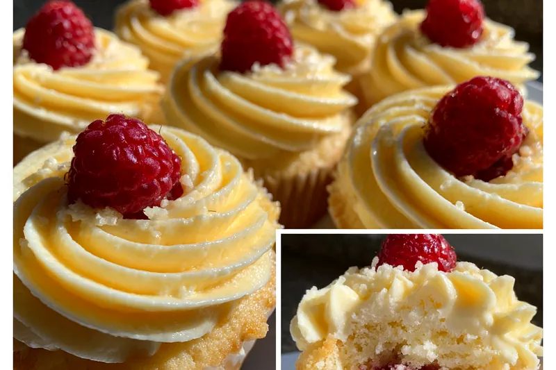 Cooking process for Raspberry Lemon Cupcakes