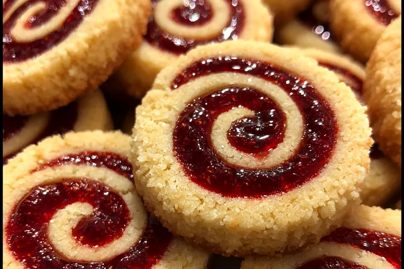Fresh ingredients for Raspberry Swirl Shortbread Cookies
