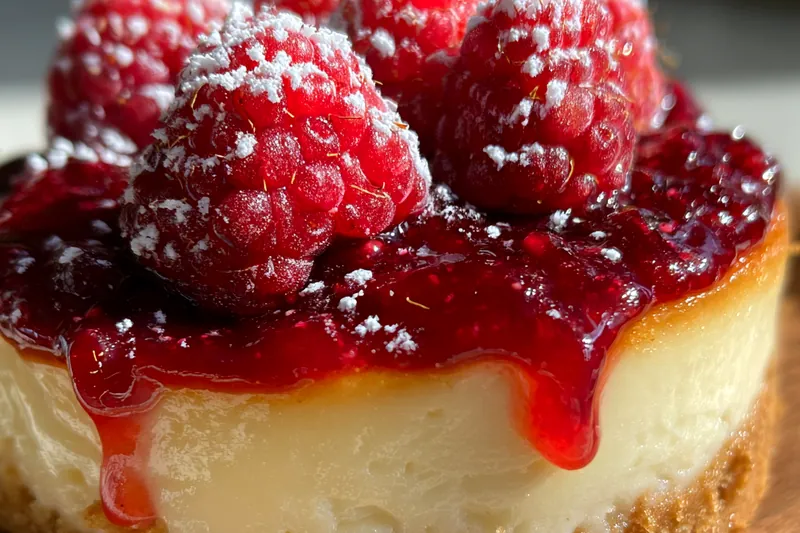 Cooking process for Raspberry Velvet Cheesecake