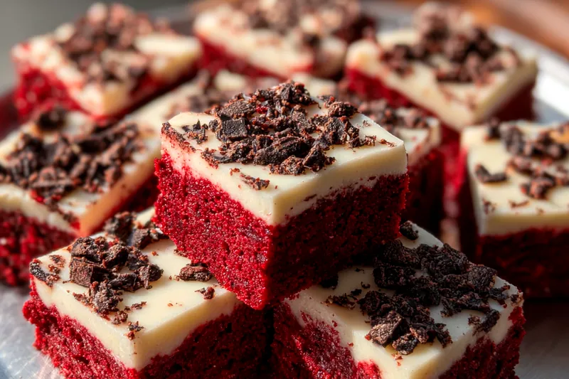 Cooking process for Red Velvet Chocolate Squares