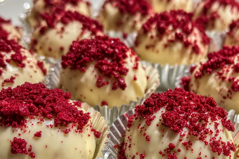 Cooking process for Red Velvet Truffle Bites