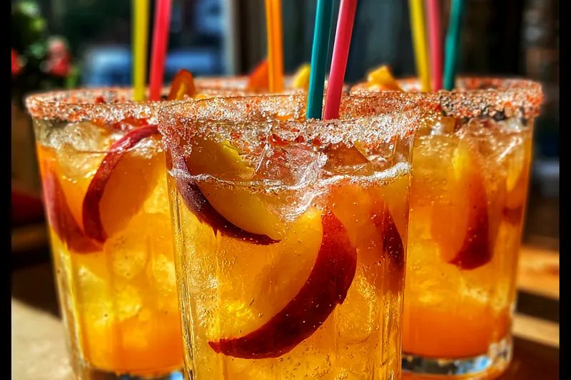 Fresh ingredients for Refreshing Peach Lemonade Delight