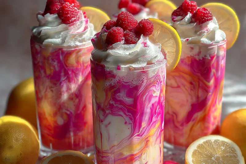 Fresh ingredients for Refreshing Pink Lemonade Swirl