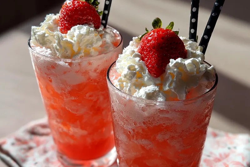 Cooking process for Refreshing Strawberry Cream Soda