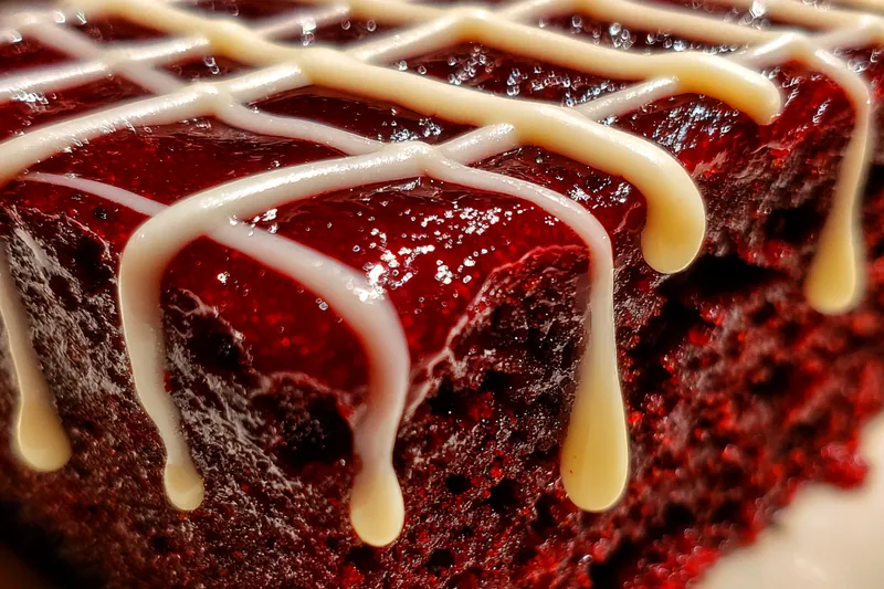 Cooking process for Rich Red Velvet Dessert