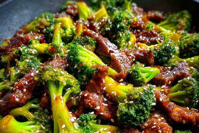 Cooking process for Savory Beef and Broccoli Stir-Fry