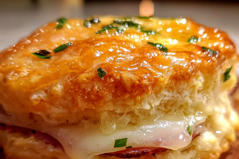 Cooking process for Savory Beef Biscuit Sliders