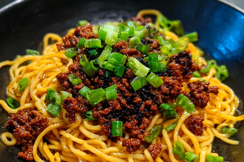 Cooking process for Savory Beef Noodle Delight