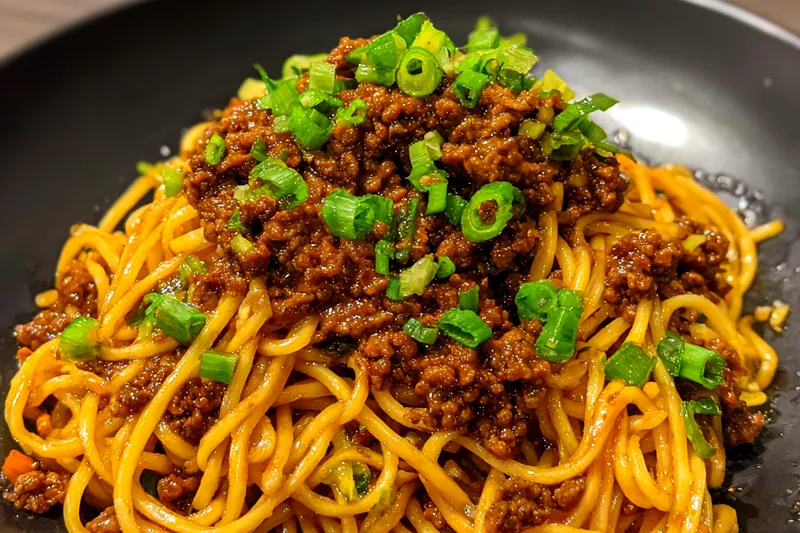 Fresh ingredients for Savory Beef Noodle Delight
