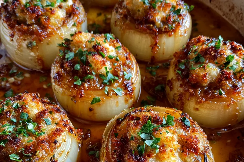 Fresh ingredients for Savory Cheese Stuffed Onions