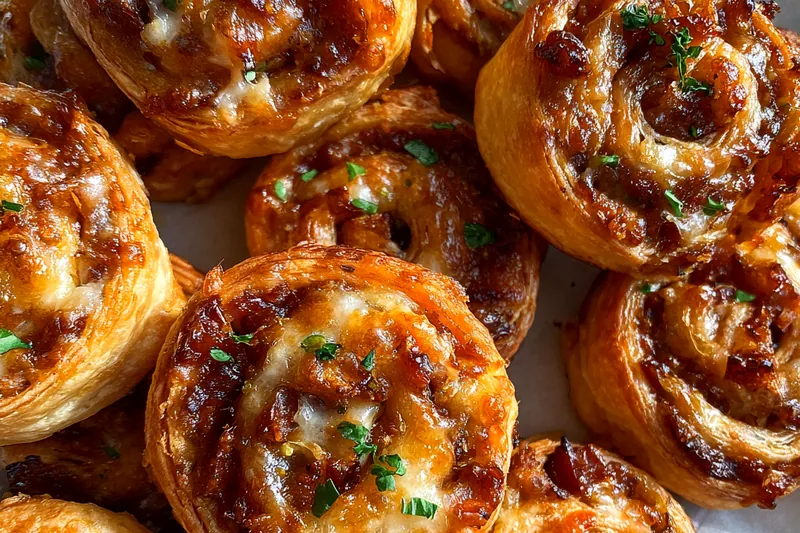 Fresh ingredients for Savory Ham Cheese Pinwheels