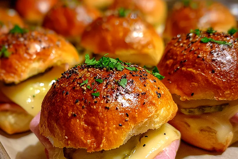 Cooking process for Savory Ham Cheese Sliders