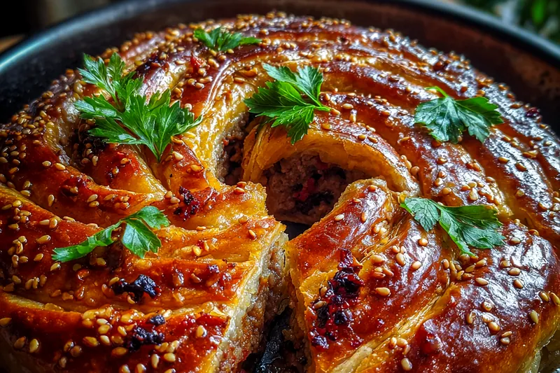 Cooking process for Savory Spiral Pastry