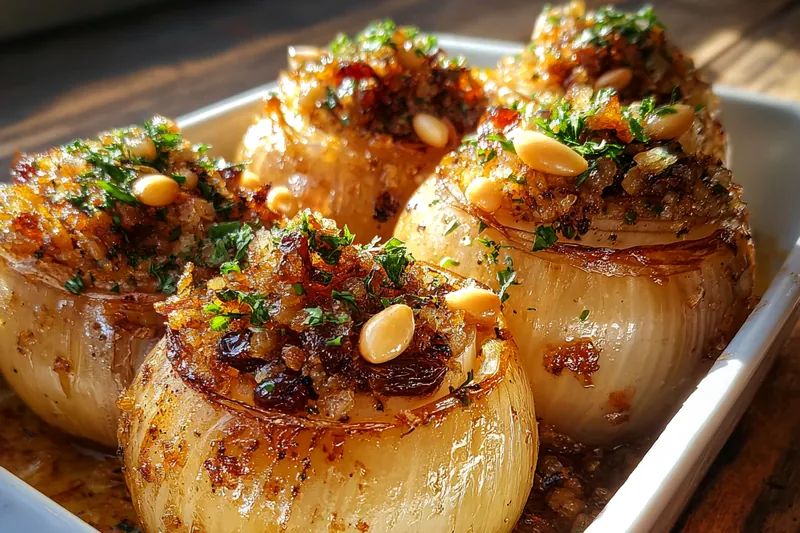 Cooking process for Savory Stuffed Onions