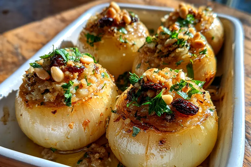 Fresh ingredients for Savory Stuffed Onions