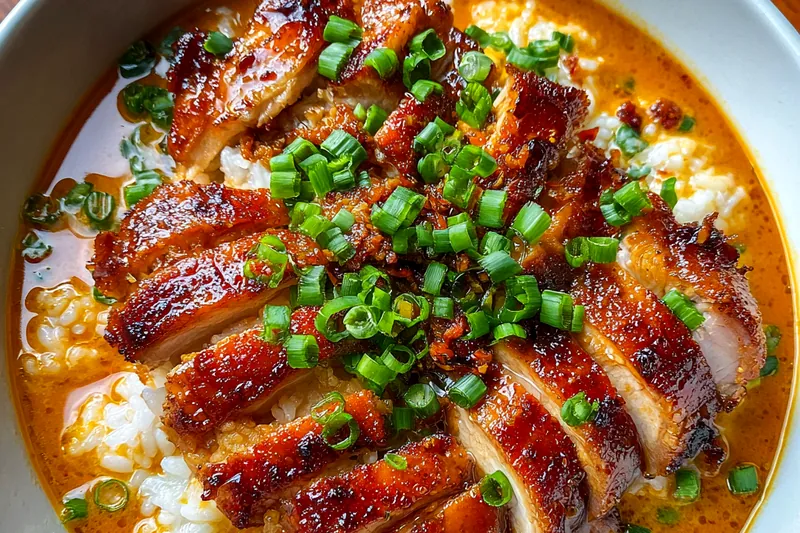 Fresh ingredients for Soy Glazed Chicken Bowl