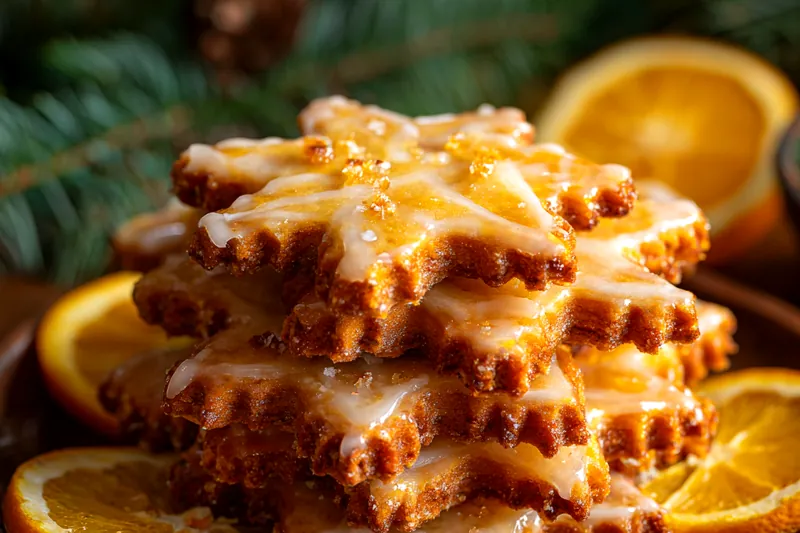 A baker shaping the Spiced Orange Clove Cookies on a baking sheet.