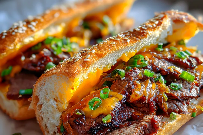 Cooking process for Spicy Bulgogi Cheesesteak