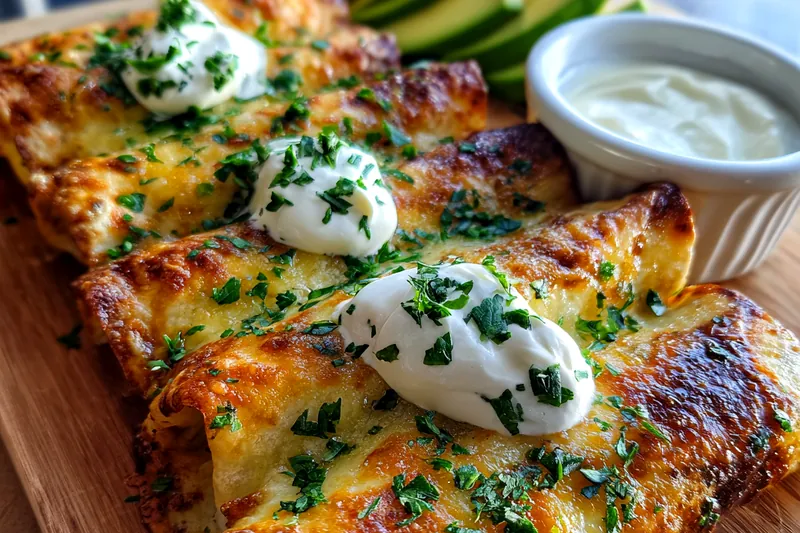 Cooking process for Spicy Chicken Taquito Rolls