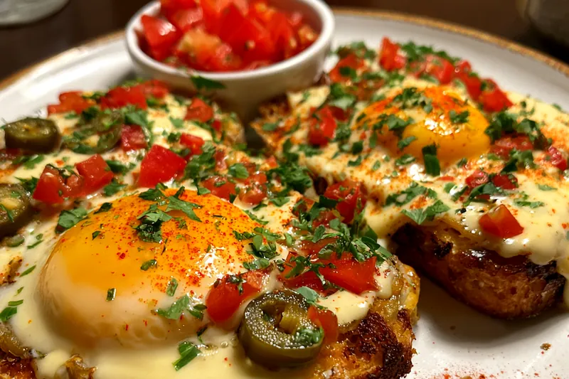 Cooking process for Spicy Egg Benedict