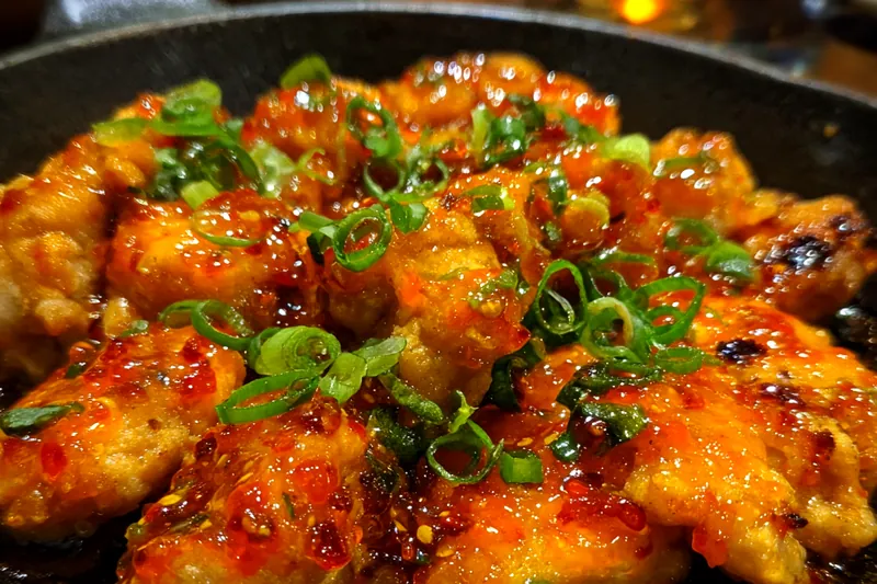 Cooking process for Spicy Glazed Chicken Skillet