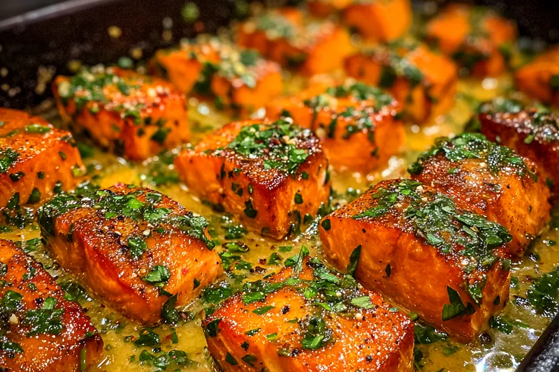 Fresh ingredients for Spicy Herb Broiled Salmon
